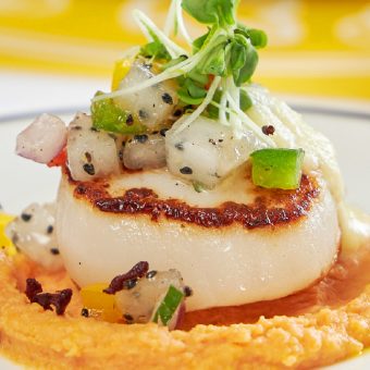 experience-a-burst-of-freshness-with-seared-scallop-with-sweet-potato-puree-and-dragon-fruit-salsa